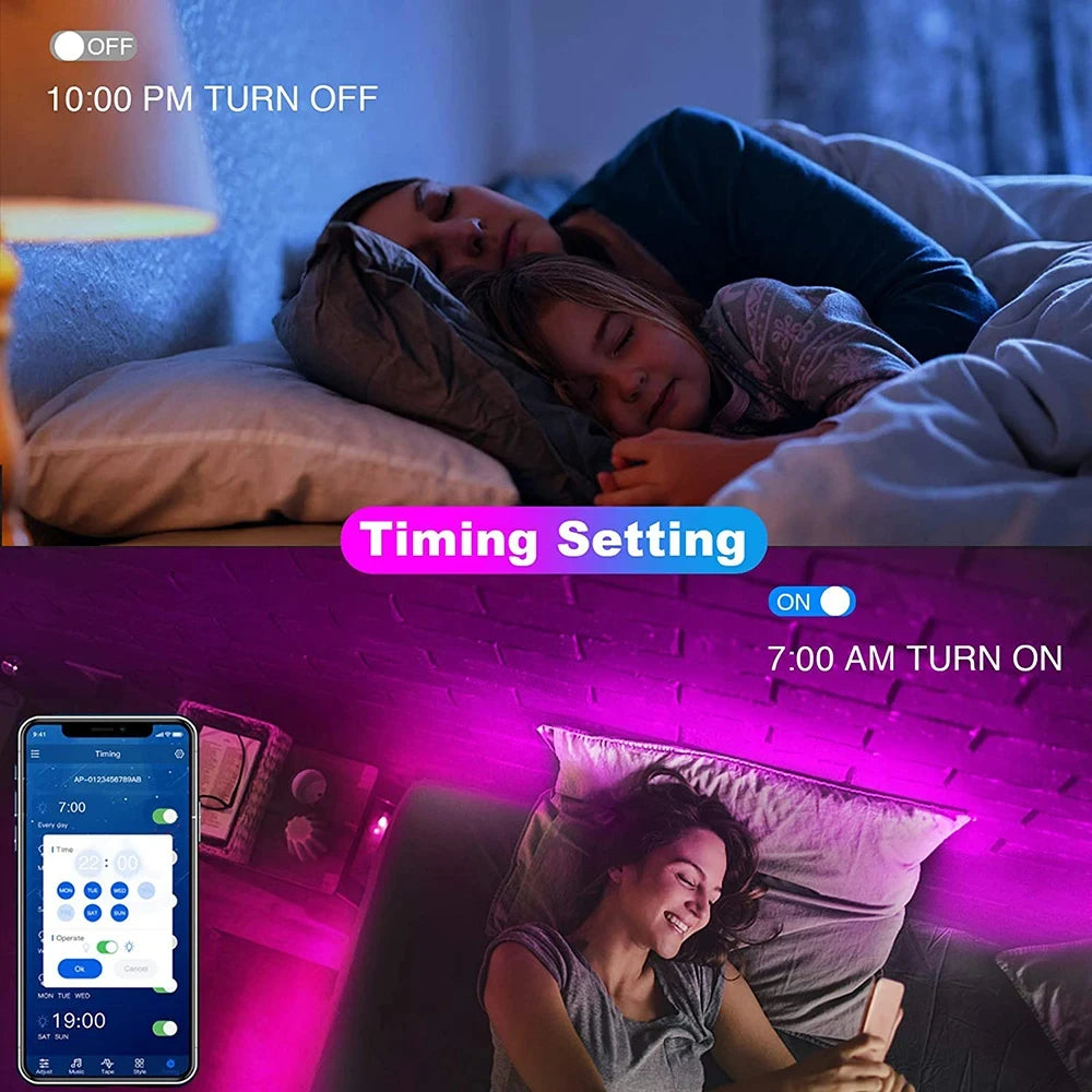 5V LED-Streifen USB RGB 5050 LED-Lichtband Musik-Synchronisation App-Steuerung Luces Led Flexible Lampe für Raumdekoration TV-Hintergrundbeleuchtung