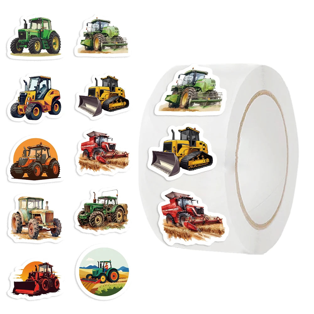 500Pcs Construction Vehicle Sticker Roll For Kids Reward Encourage Sticker For Labels Thank You Sticker Kids Toys