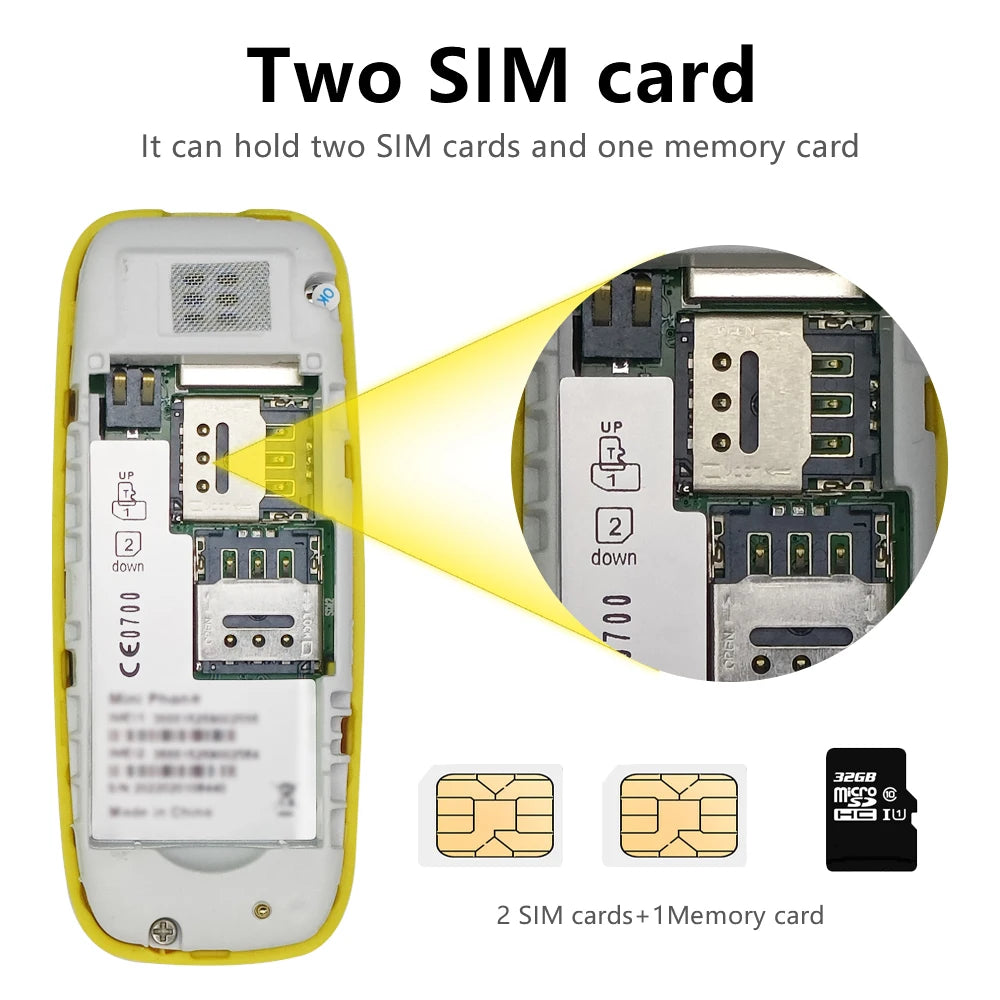 SERVO Small Mobile Phone Bluetooth Dialer Magic voice Low Radiation Telephone Call Recording 2/3 SIM GSM Unlocked Mini Cellphone - Shoppiline
