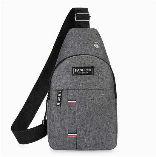 HOMEFISH Chest Bag Men's One Shoulder Crossbody Bag Large Capacity Outdoor Sports And Leisure Fashion Small Shoulder Bag Large