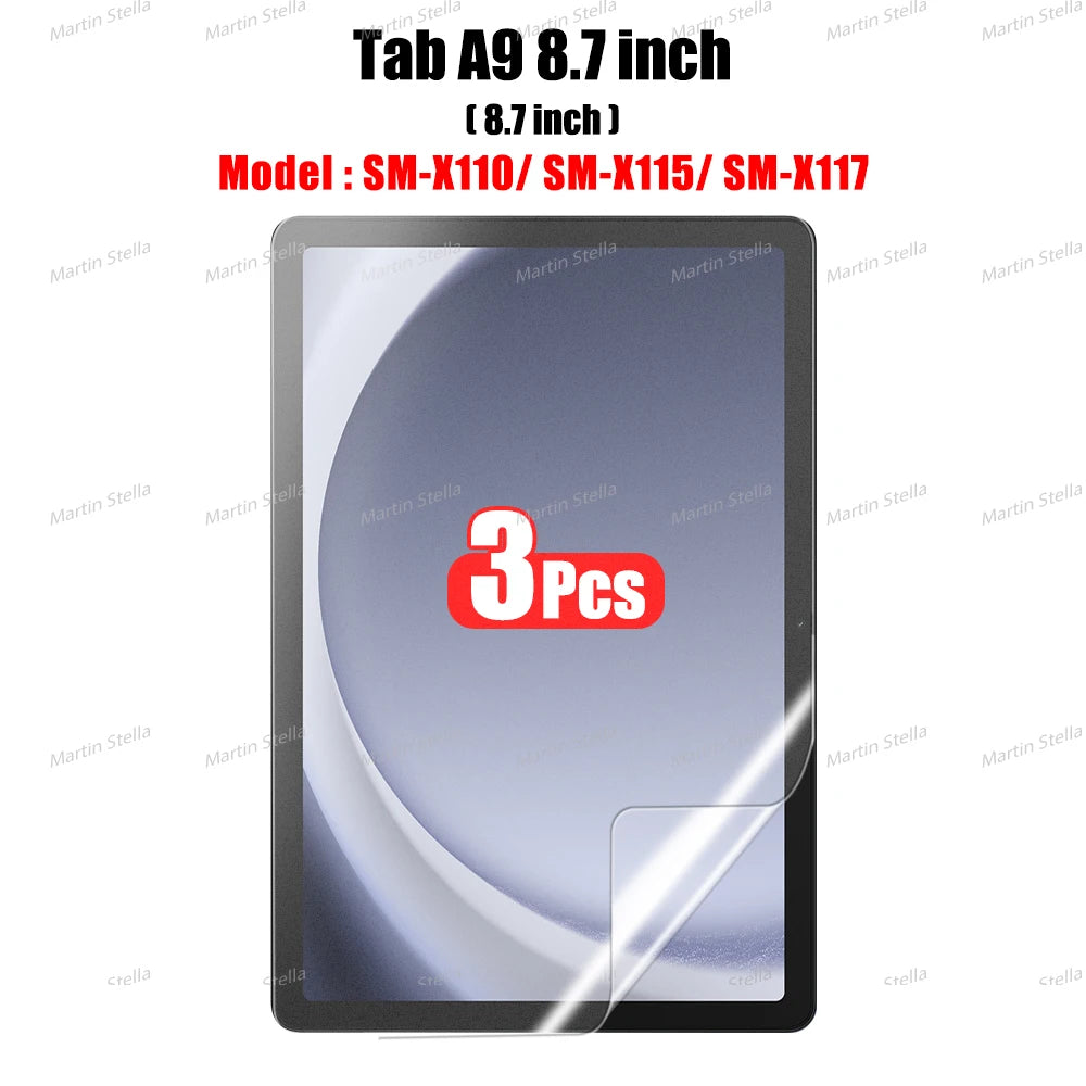 3Pcs Paper Feel Like Screen Protector for Samsung Galaxy Tab S7 S8 S9 Plus Ultra Samsung tab S6 Lite s7 s9 fe A8 A9 A7 No Glass