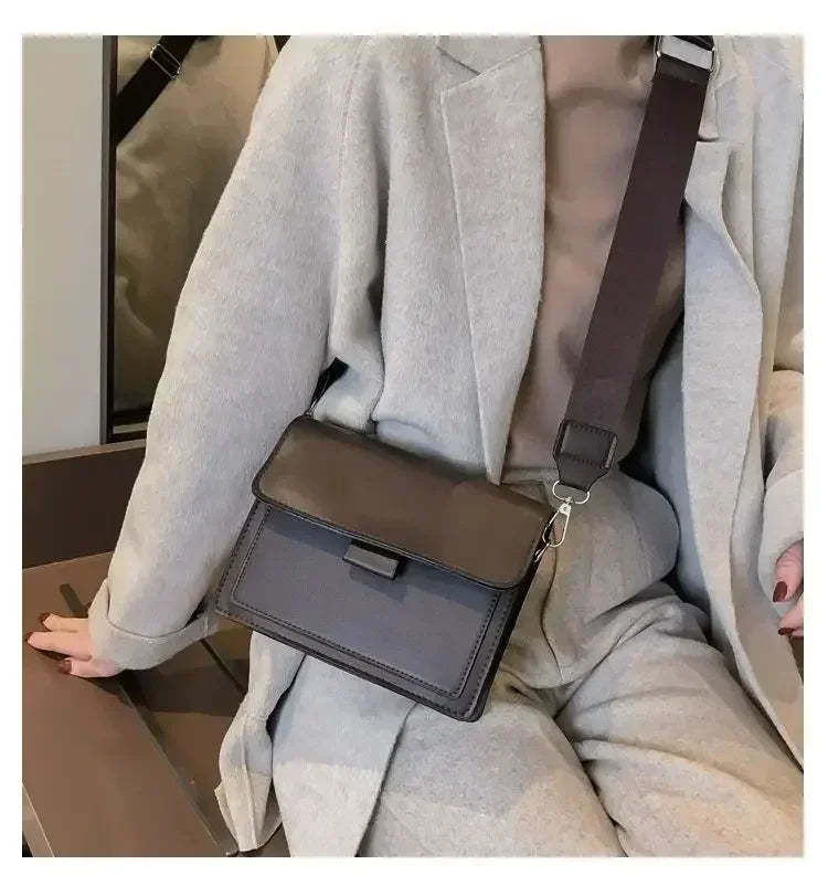 Women PU Leather Crossbody Bag Fashion Shoulder Messenger Handbag Small Flap Bag for Travel