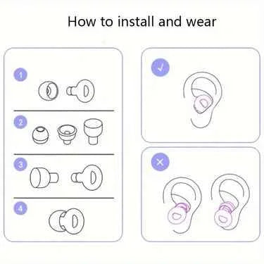 HUAK Concert Ear Plugs, High Fidelity Noise Cancelling Silicone Ear Plugs, Reusable Ear Plugs for Musicians, , Focus and Sleep