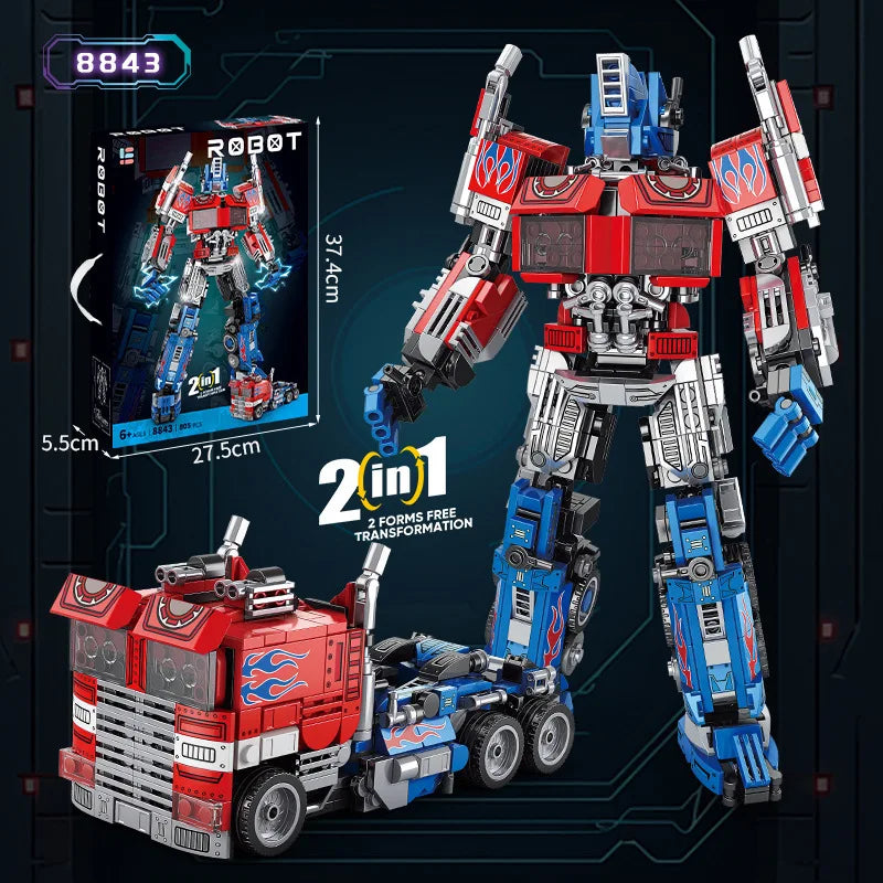 Autobots Decepticons Building Blocks Transformation Robot Children Educational Assembly Car King Kong Brick Assemble Toy Gift - Shoppiline