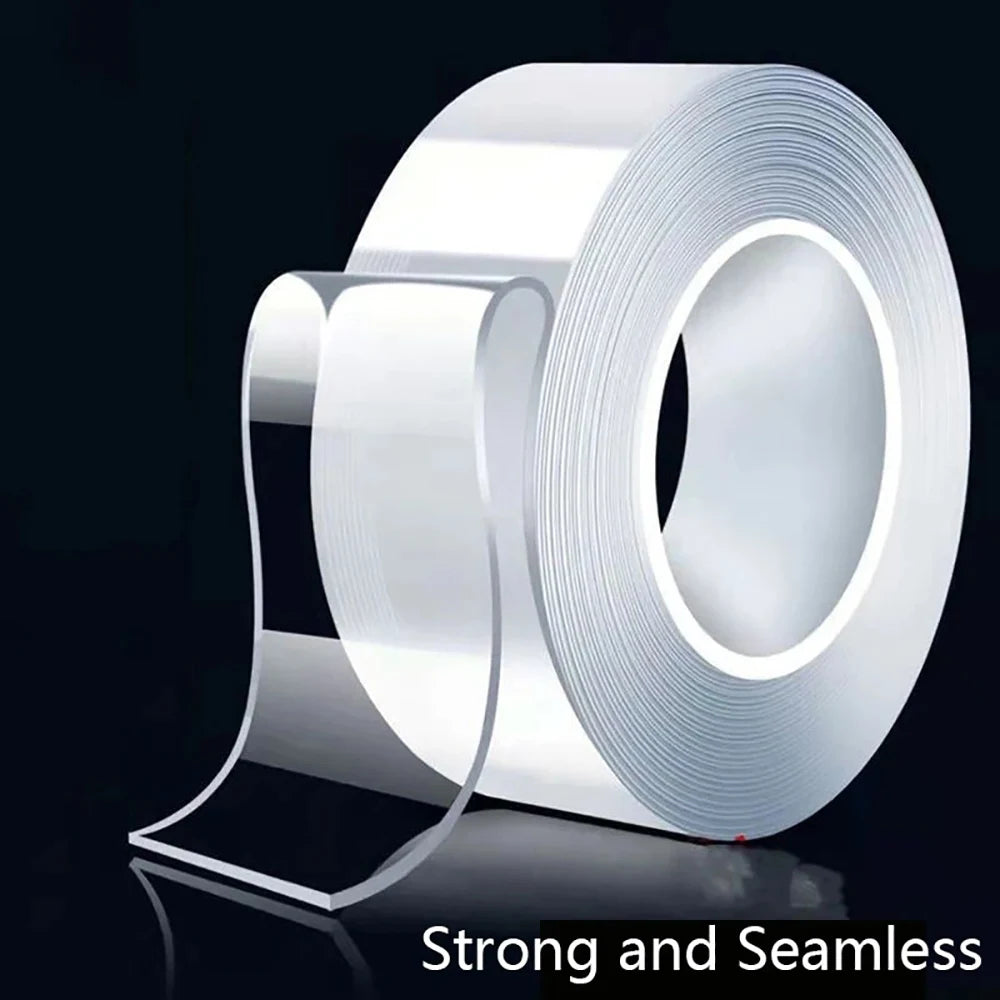 1/3/5m Nano Tape Double-Sided Adhesive Tape Waterproof Transparent Reusable Mounting Tape Heat Resistance Professional Home Tape