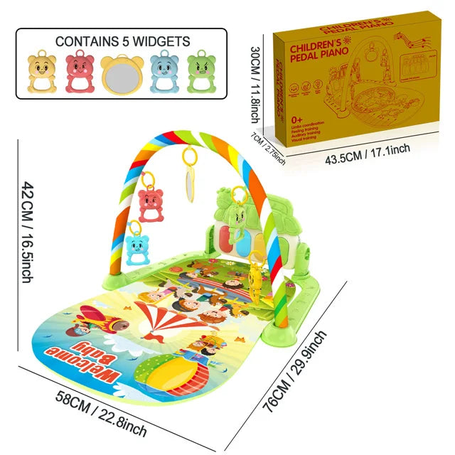 Baby Musik Spieldecke Krabbeldecke Neugeborenen Teppich Pedal Klaviertastatur Baby Fitness Rack Spielmatte Krabbelspielkissen Spielzeug Geschenk