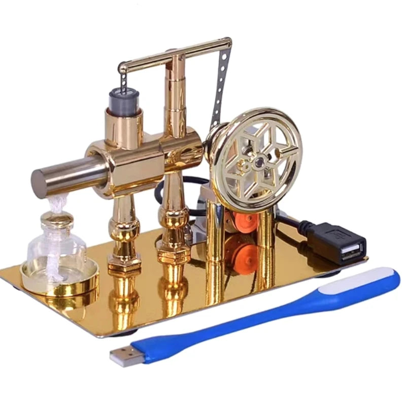 Hot Air Stirling Engine Motor Model Metal Stirling Engine Teaching Aids for Kid