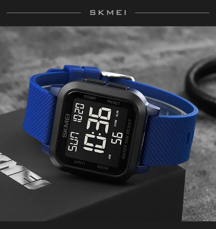 SKMEI 1894 Sport Electronic Watch for Men Shockproof Waterproof Countdown Mens Wristwatch Military Alarm Clock 1960 Reloj Hombre