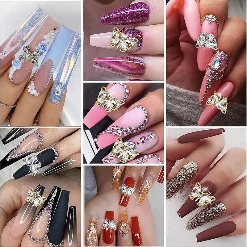 BORN PRETTY Rhinestones Glue Gel Mirror Nail Powder With Nail Liner Brush UV LED Transparent Adhensive Glue Gel