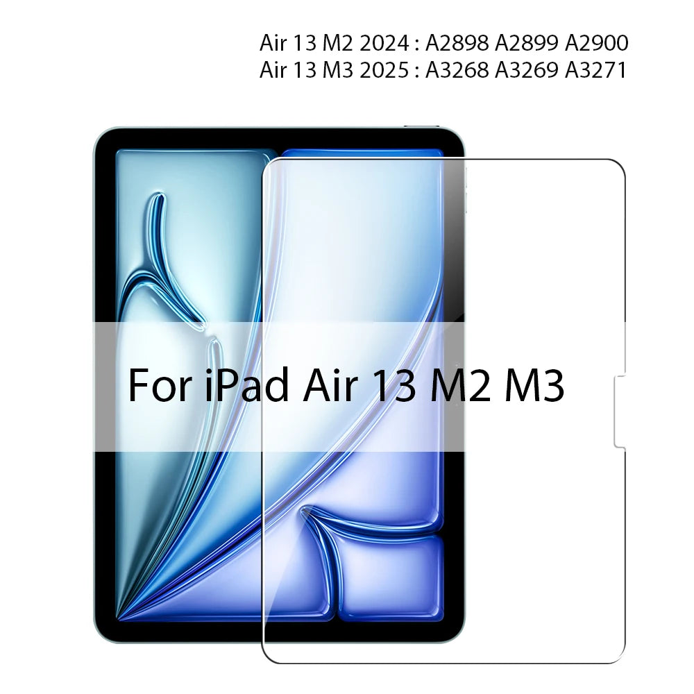 Tempered Glass Screen Protector For Ipad Pro 13 11th M5 M4 2025 12.9 A16 Air 11 5 4 M3 M2 10 9 9th 10th Generation Mini 7 6 Film