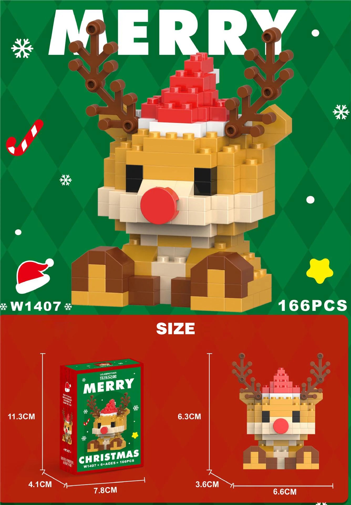 DIY Christmas Santa Claus Building Blocks Set Christmas Themed Brick Ornaments Mini Block Figures Christmas Birthday Gifts