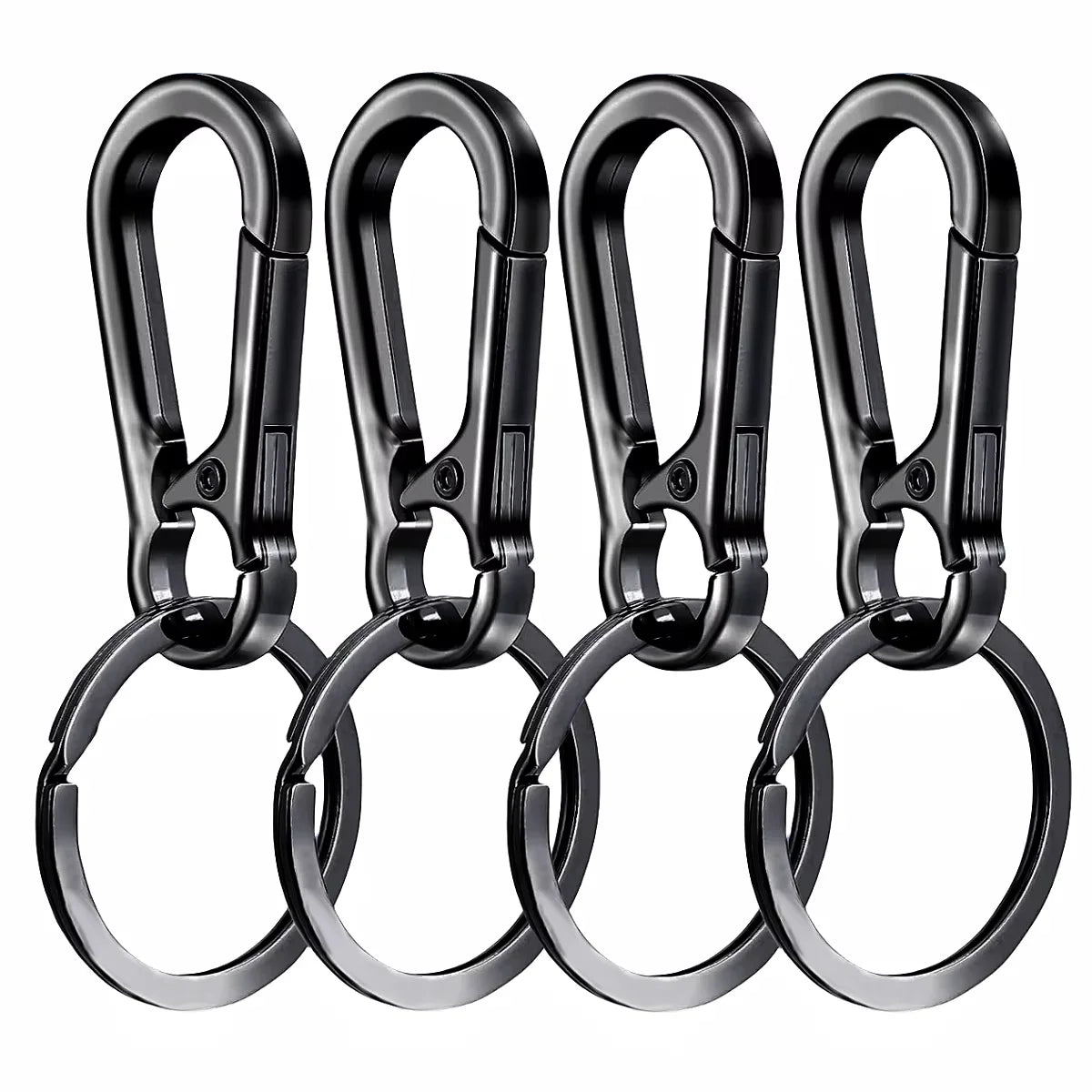 4Pcs Metal Carabiner Clip Keychain Hook Holder Key Ring Organizer for Car Keys Daily Storage