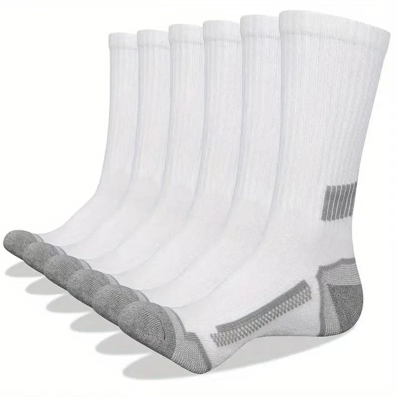 12Pairs of MEN'S Sports Socks, Sweat Absorbing, Comfortable and Breathable, Suitable for Basketball Training and Outdoor Running