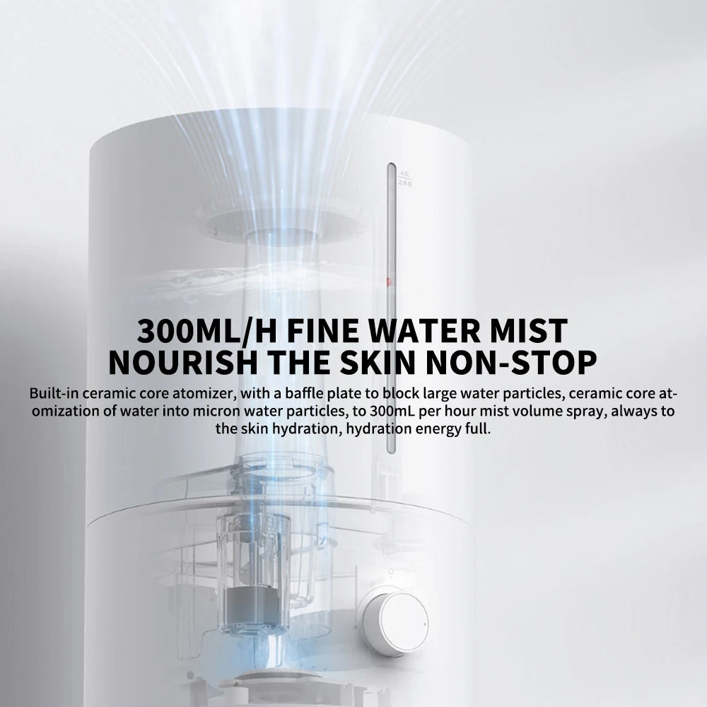 Original MIJIA Humidifier 2 300mL/h Humidification 4L Large Capacity Mist Maker Add Water Home Humidity Control Low Sound CN