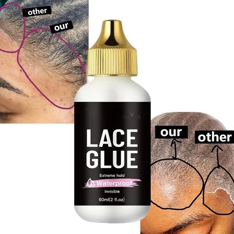 60ml/2fl.oz Wasserfester Perückenkleber für Lace-Perücken – Starker Halt, unsichtbar, schnell trocknend & leicht zu entfernen – Geruchloser Kleber für alle Perücken 2026