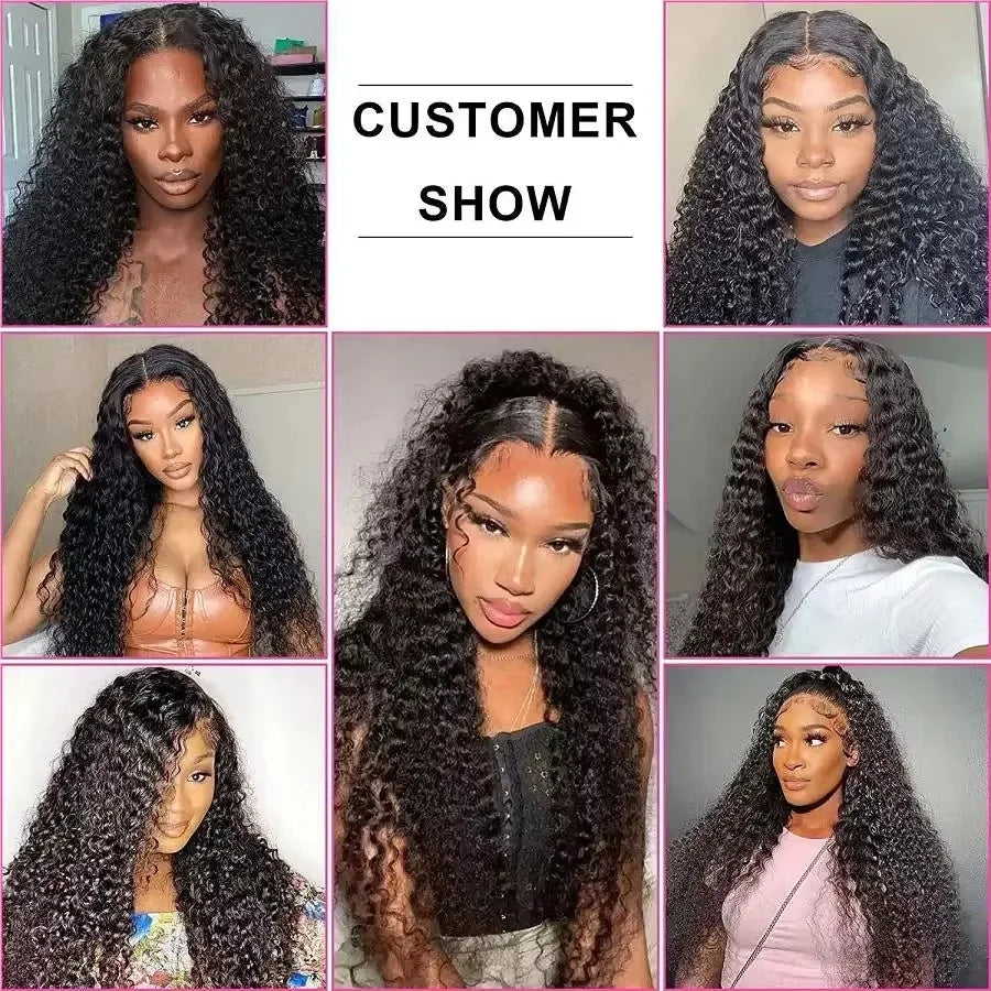 200% Density 13x6 13x4 Deep Wave Hd Lace Frontal Wigs Human Hair 30 40 Inch Wet And Wavy Loose Water Wave Lace Front Wig 360 Curly Lace Frontal Human Hair Lace Wigs For Women Human Hair 100% Human Hair