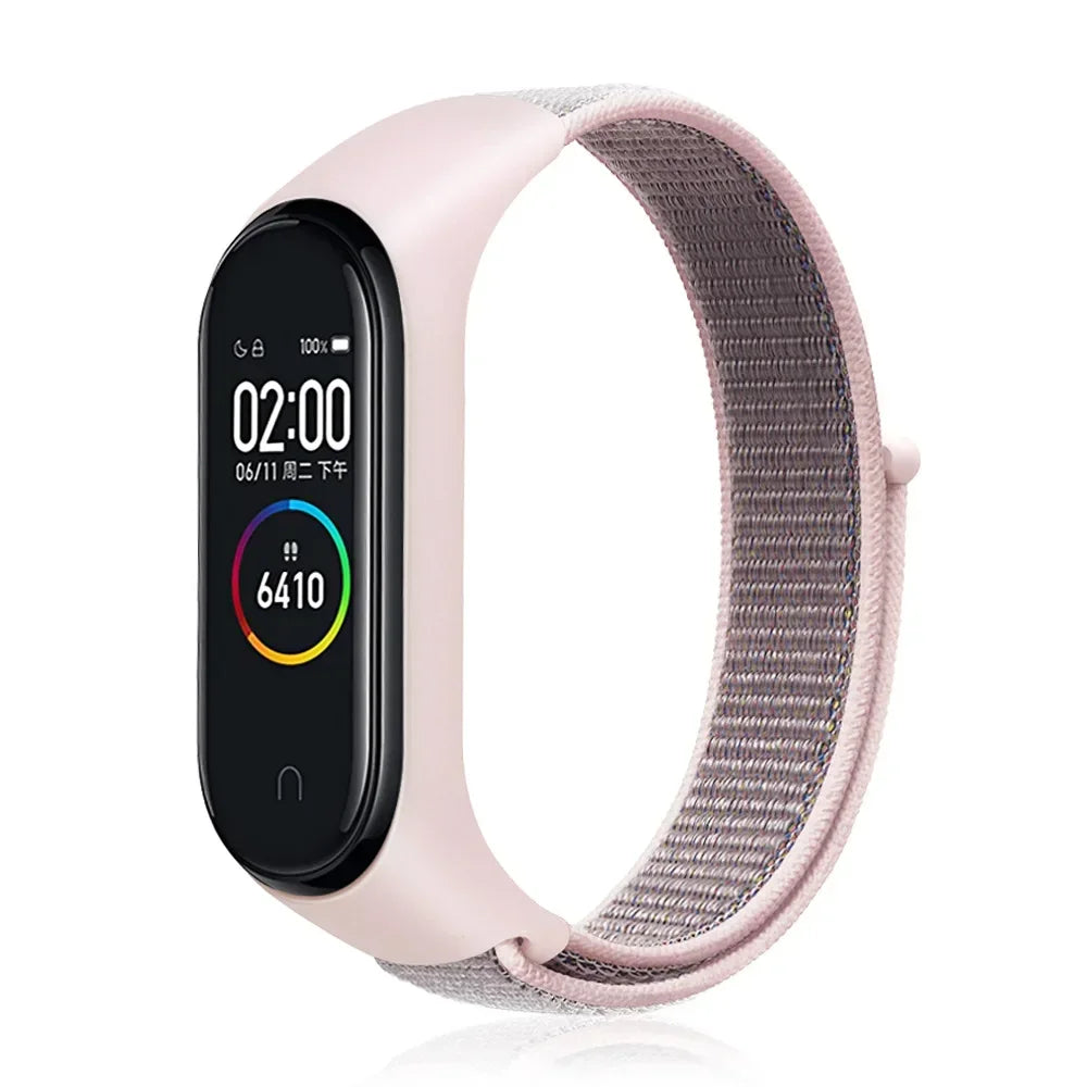 Nylon loop Mi band 4 5 6 Strap Replacement Soft Adjustable Wrist Watchband Pulsera correa For Xiaomi Mi band 3 4 5 6 7 Bracelet