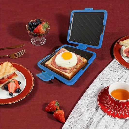 1pc Food Grade Silicone Easy-to-Use Microwave Sandwich Maker with Adjustable Silicone Straps Quick, Even Cooking for Crispy Toas - Shoppiline