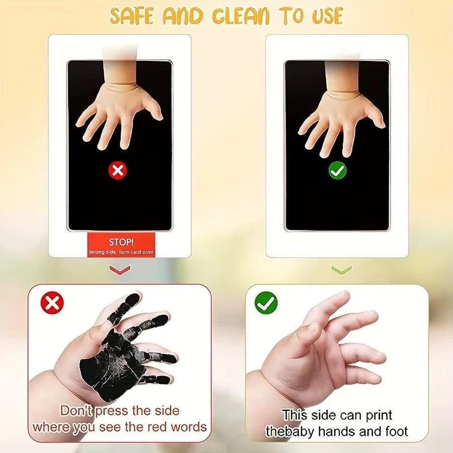 1 Set Baby Handprint Footprints Ink Pads Safe Non-toxic No-Touch Skin Inkless Inkpad Kits Pet Cat Dog Paw Prints Souvenirs Gifts