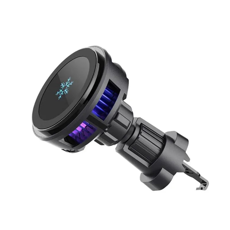 Ice Cooling Magnetic Wireless Car Charger Fast Charging Station for iPhone 17 16 15 14 13 Pro Max MacSafe Car Phone Holder Stand - Shoppiline