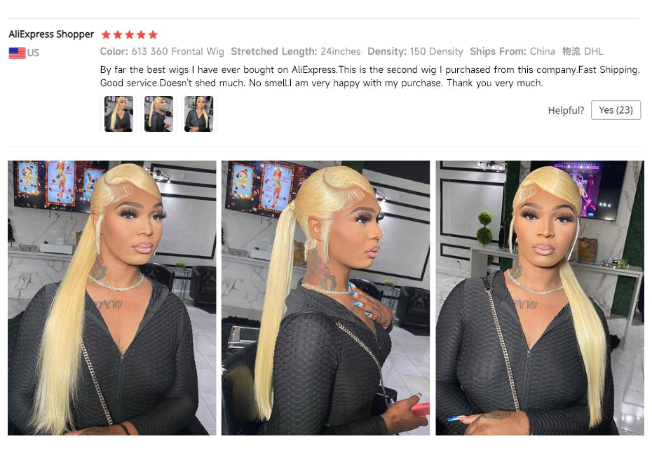 13x4 13x6 360 HD Transparent 613 Honigblond Farbe Spitze Front Echthaar Perücken für Frauen Rohes brasilianisches glattes Lace Frontal Perücke