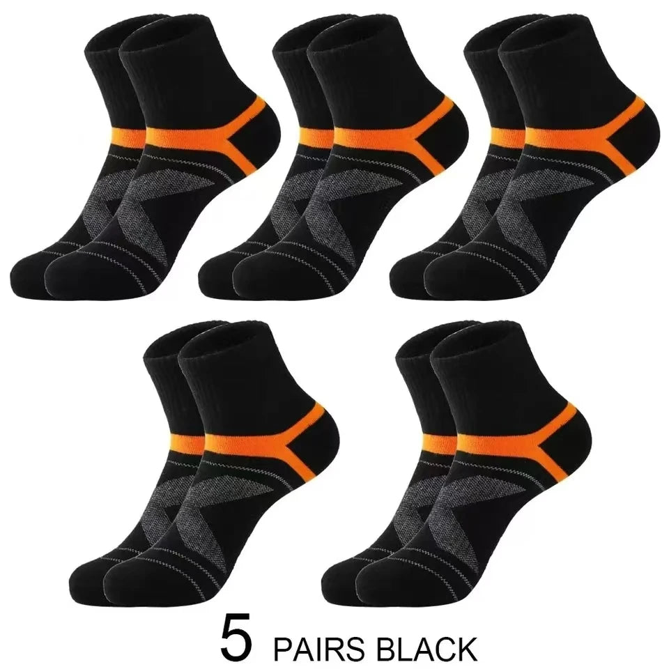 3 paires de chaussettes noires de haute qualité pour hommes, chaussettes de sport noires, décontractées, douces, pour la course à pied, d'été, absorbantes, respirantes, chaussettes masculines