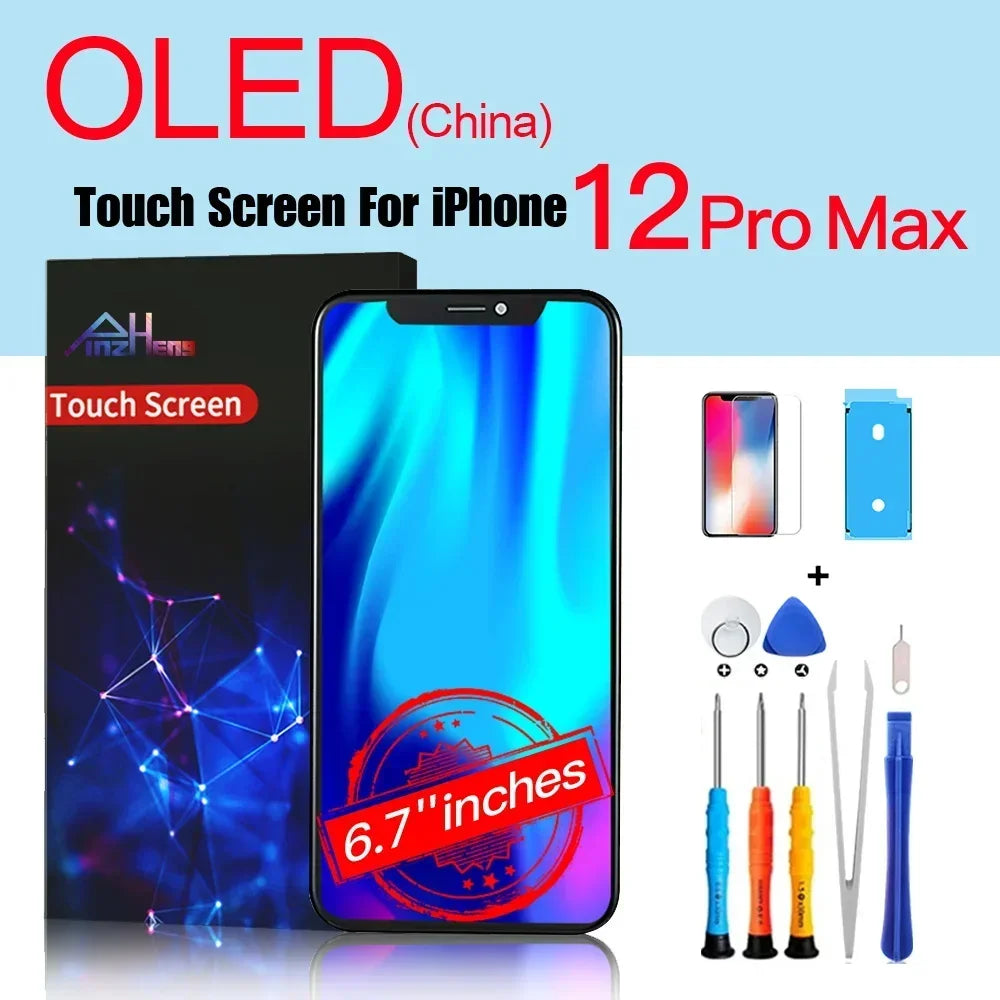 PINZHENG High Quality Display INCELL LCD OLED OEM AMOLED For iPhone XS MAX X XR 11 12 13 MINI PRO PROMAX Screen Replacement - Shoppiline