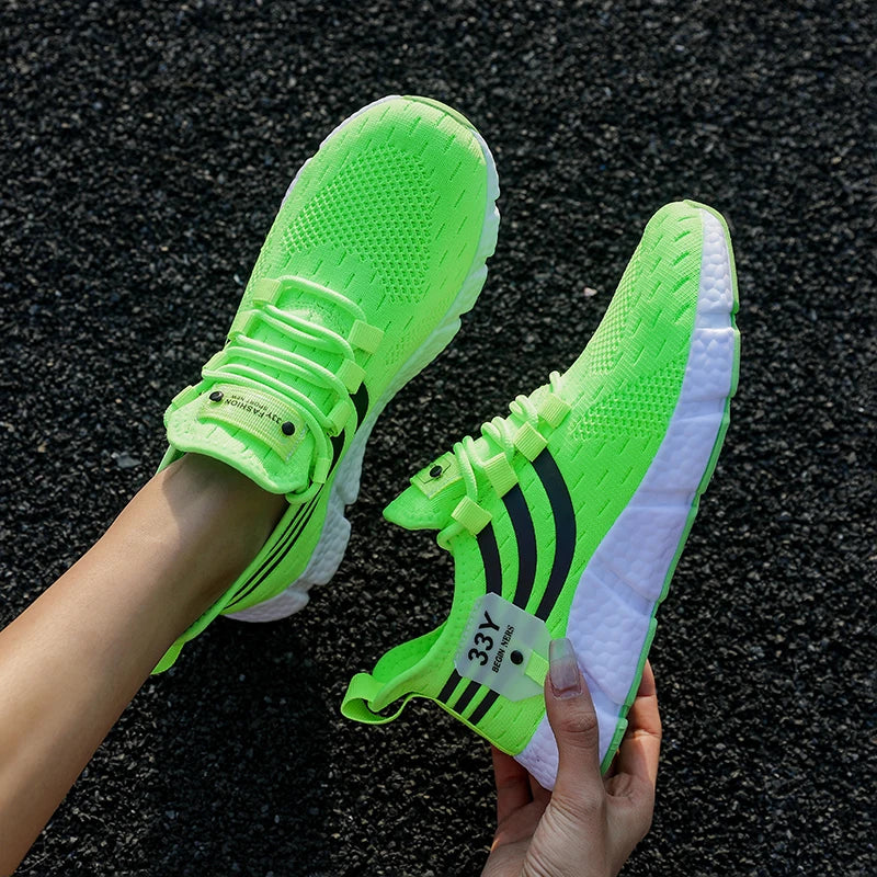 Men Casual Sport Shoes Breathable Lightweight Sneakers Outdoor Mesh Black Running Shoes Athletic Jogging Tenis Walking Shoes