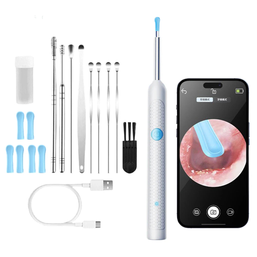 Smart Visual Ear Cleaner Set with Camera Otoscope Ear Cleaner Rechargeable Endoscope Earpick Health Care Set