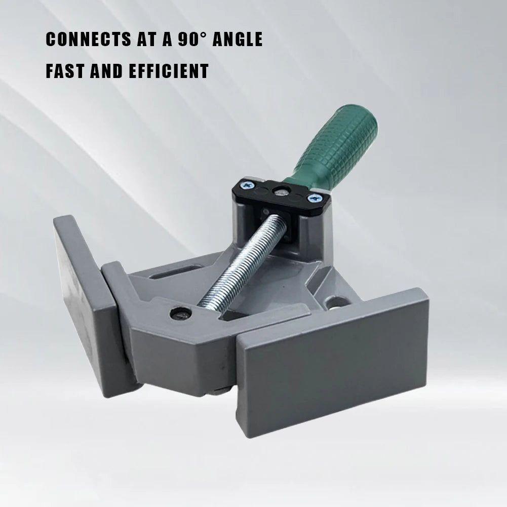 Aluminum Alloy Wood Working Jigs, 90 Degrees Angle Clamp, Single Handle, Adjustable Swing Jaw for Welding Woodworking, Photo Fra