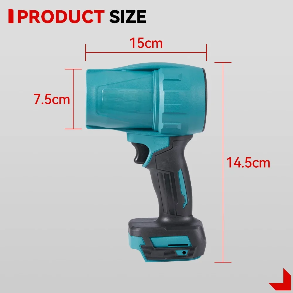 200M/S 2000W Brushless Turbo Fan Blowers Electric Handheld Jet Fan Snow Leaf Dust Blowing Tool for 21V 18V Battery - Shoppiline