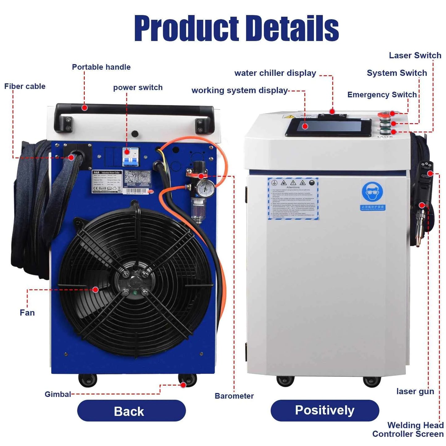 3000W 4 IN 1 Fiber Laser Welding Cutting Cleaning Soldering Machine 2000W 1500W Reci Handheld Fiber Laser Welder for All Metal