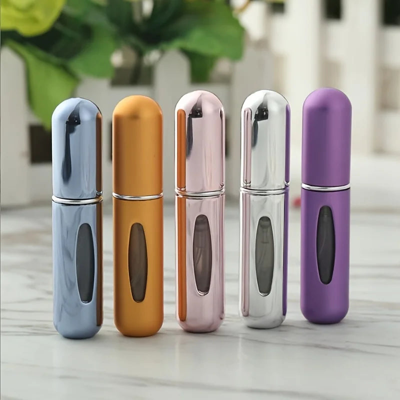 1/4Pcs 5ml Perfume Atomizer Portable Liquid Container for Cosmetics Traveling Mini Aluminum Spray Empty Refillable Bottle
