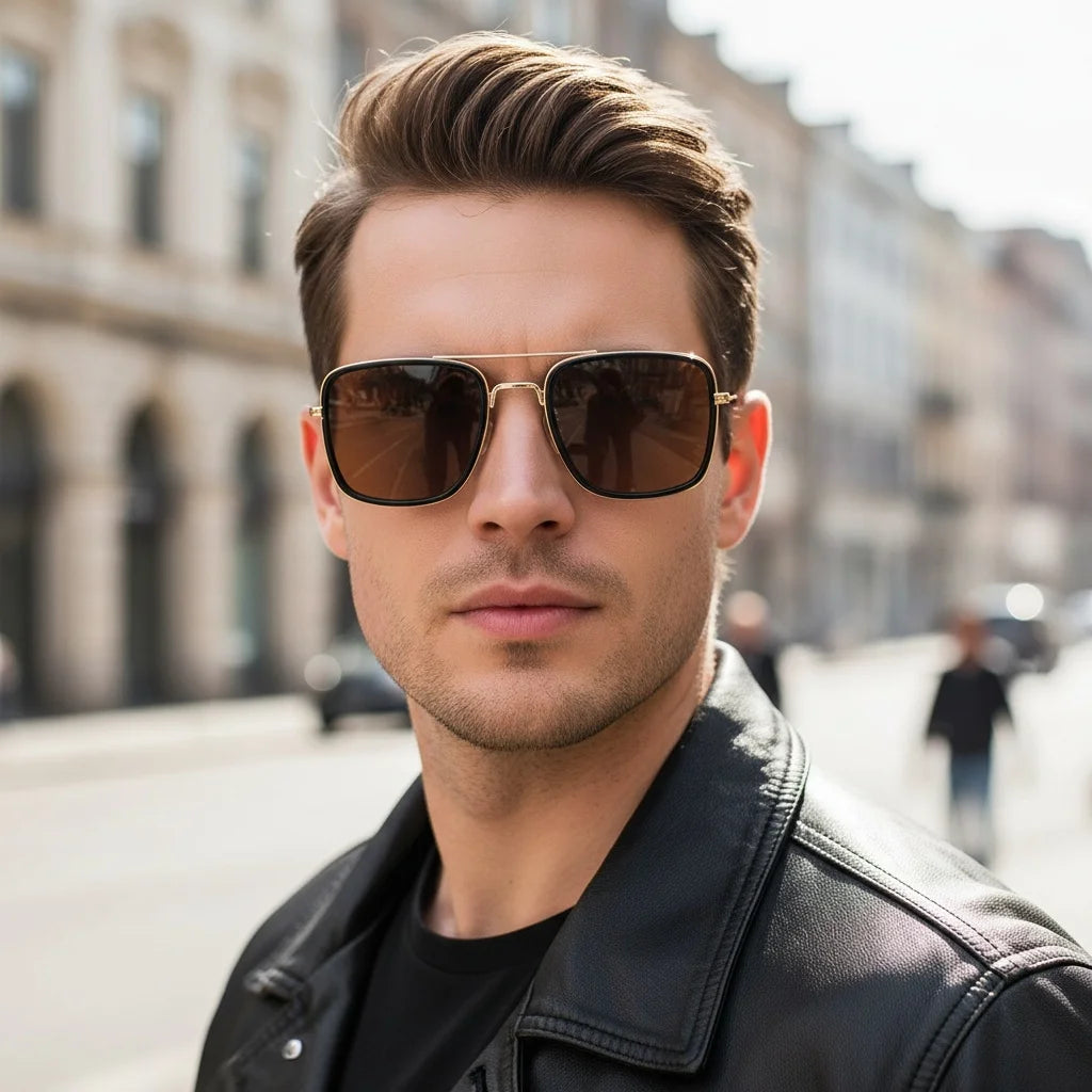 Square Sunglasses For Men And Women Unisex Versatile For Driving And Outdoor Sun Protection 9028