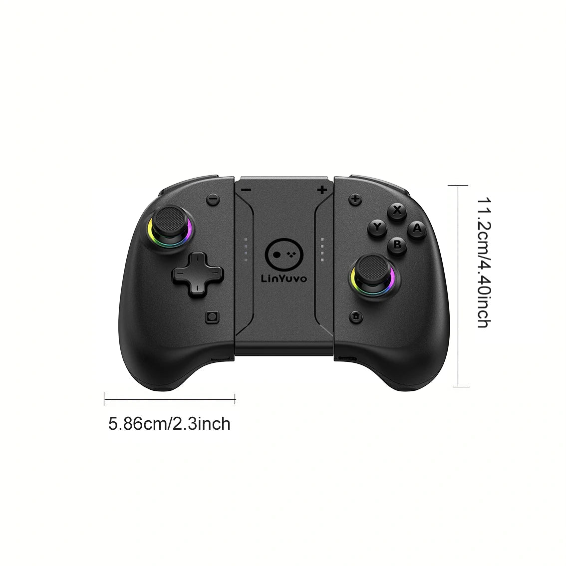 Manette sans fil LinYuvo KS37 Meteor Light pour Switch/Switch OLED, avec fonctions programmables, gyroscope 6 axes, Turbo et vibration