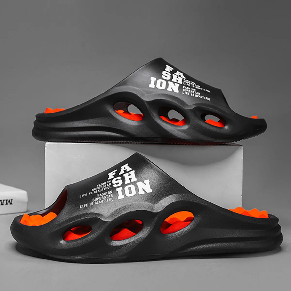 Men Fashion Massage Slippers Indoor/Outdoor Sandals Beach Flip Flop Thick Sole Male Slides Summer Non-Slip Men Shower Slippers - Shoppiline