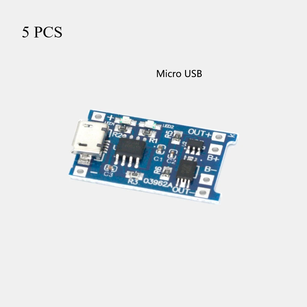 2/20pcs TP4056  4067 +Protection Dual Functions 5V 1A Type C 18650 Lithium Battery Charging Board Charger Diy Kit Electronic