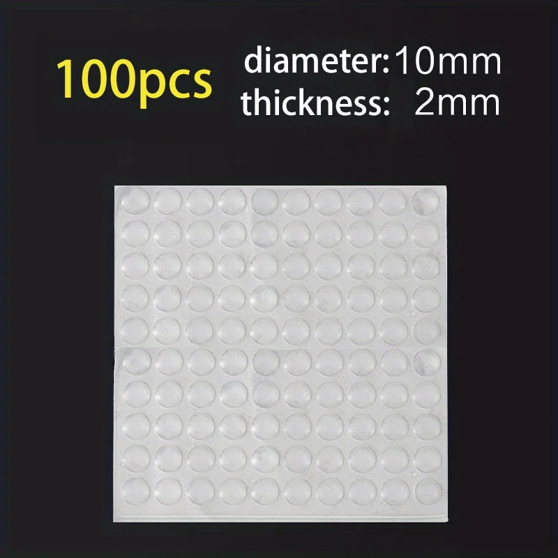 100Pcs Soft Silicone Rubber Anti Slip Bumpers Feet Pads Damper Buffer Cabinet Bumpers Silicone Furniture Pads Drawer Door Pad