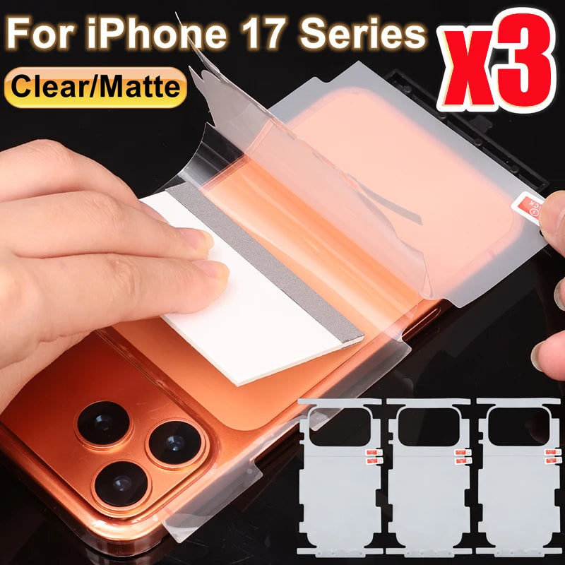For iPhone 17 Pro Max Air 17Pro 17PM 17Air HD Side Frame Back Full Coverage Protective Film For iPhone17 Border Hydrogel Film - Shoppiline