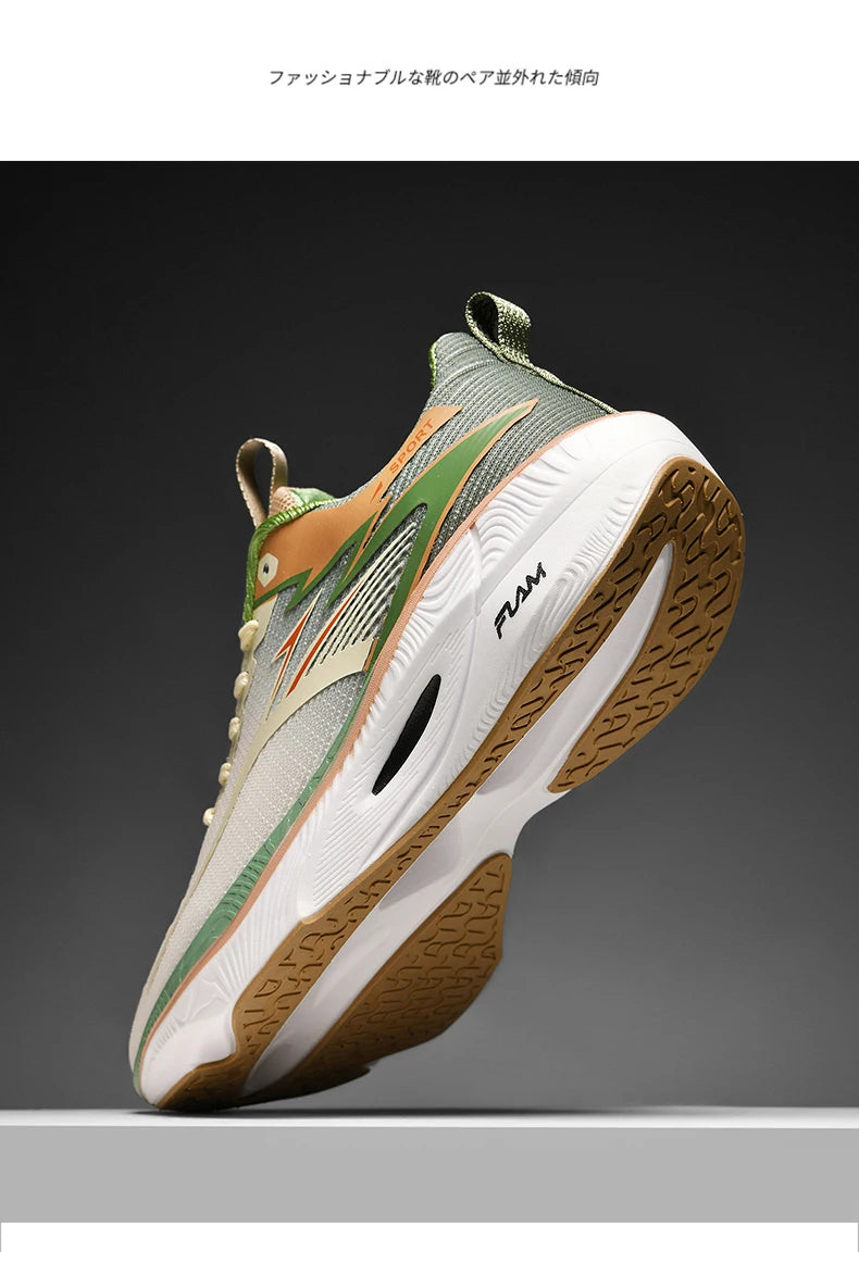 Marathon Men Sports Running Shoes Carbon Board Air Cushion Breathable Lightweight Women's Comfortable Athletic Nonskid Sneakers