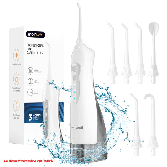 Mornwell Water Flosser Teeth Picks 4 Jets 3 Modes Portable Cordless D52 Water Floss For Teeth Cleaner IPX7 Waterproof Oral Picks