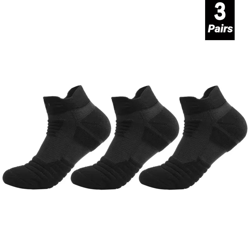 3 Pairs Anti-Slip Football Socks Men Sock Short Long Tube Soccer Basketball Sport Breathable Deodorous 39-45 Running Hiking