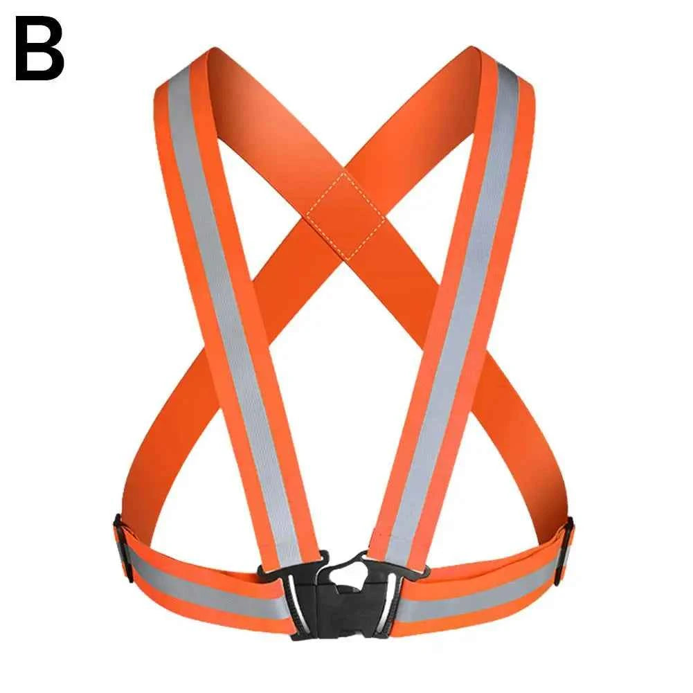 New Highlight Reflective Straps Night Running Riding Clothing Vest Adjustable Safety Vest Elastic Band For Adults and Children