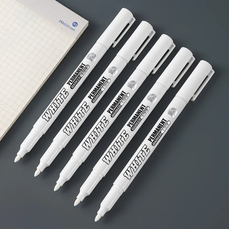 Nouveau 1/2/3PCS Marqueur Métallique Étanche Peinture Blanche Permanente Stylo Lavage Art Peinture Graffiti Stylos Tissu Bois Cuir Marqueur 1MM