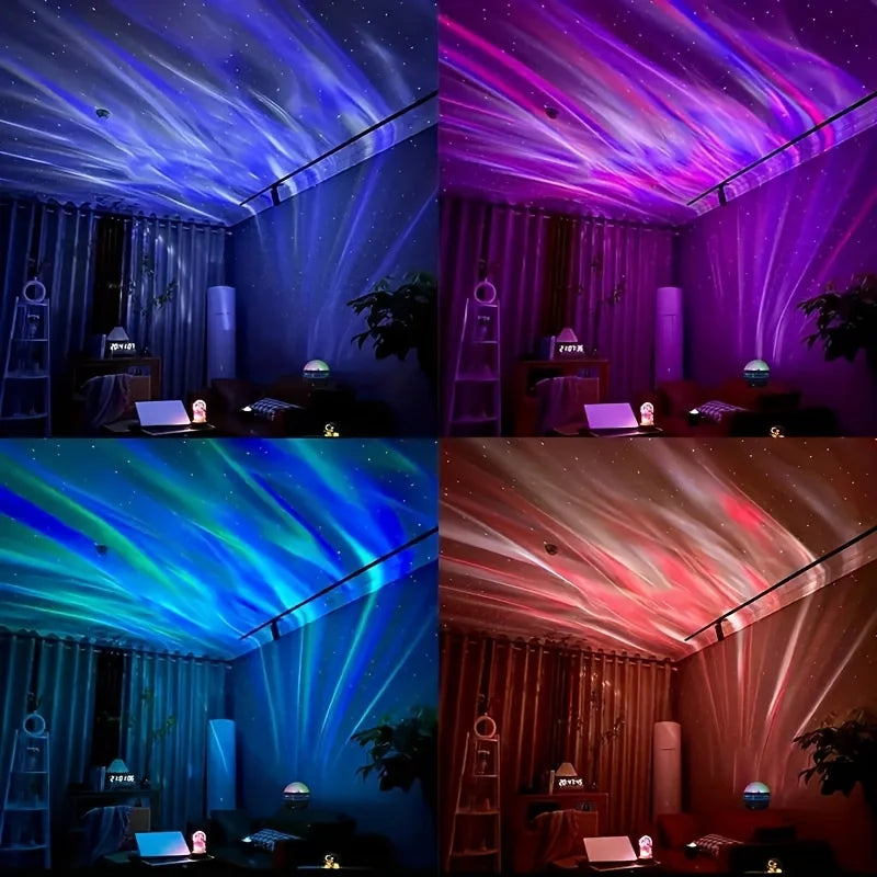 LED Starry Night Sky Projector Aurora USB Remote Control RGB Galaxy Light 7 Modes for Home Bedroom Game Room Party Decoration