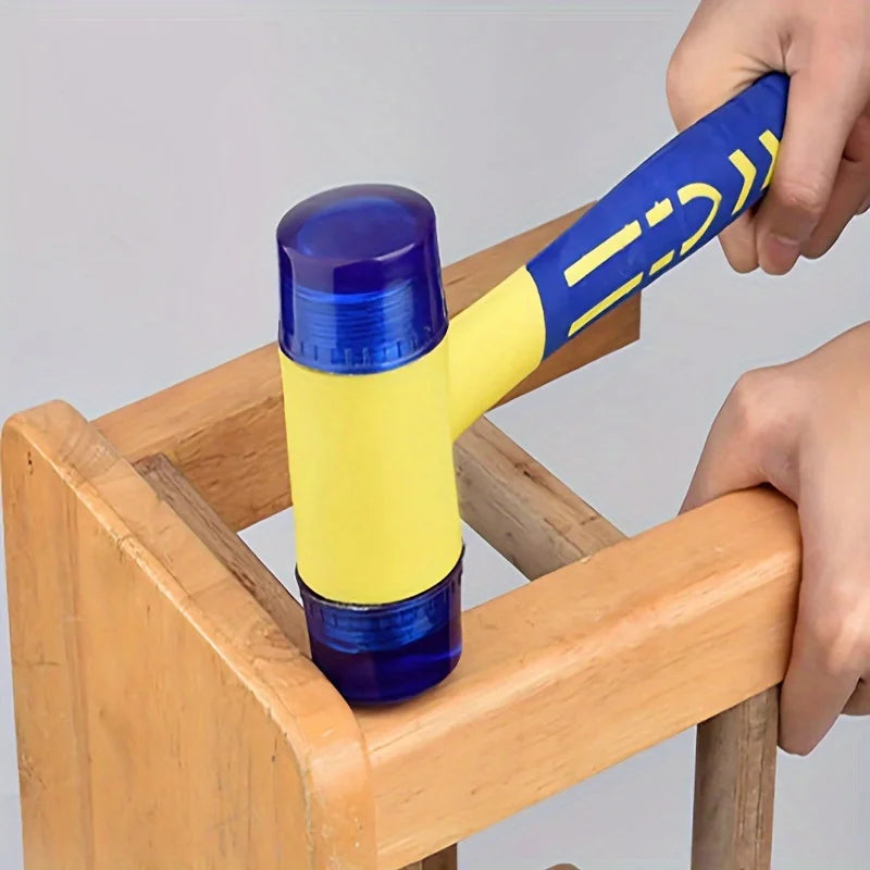 1 Double Headed Installation Hammer, 25mm  Rubber Hammer with Rubber Handle, Detachable Insulated Installation Hammer - Shoppiline