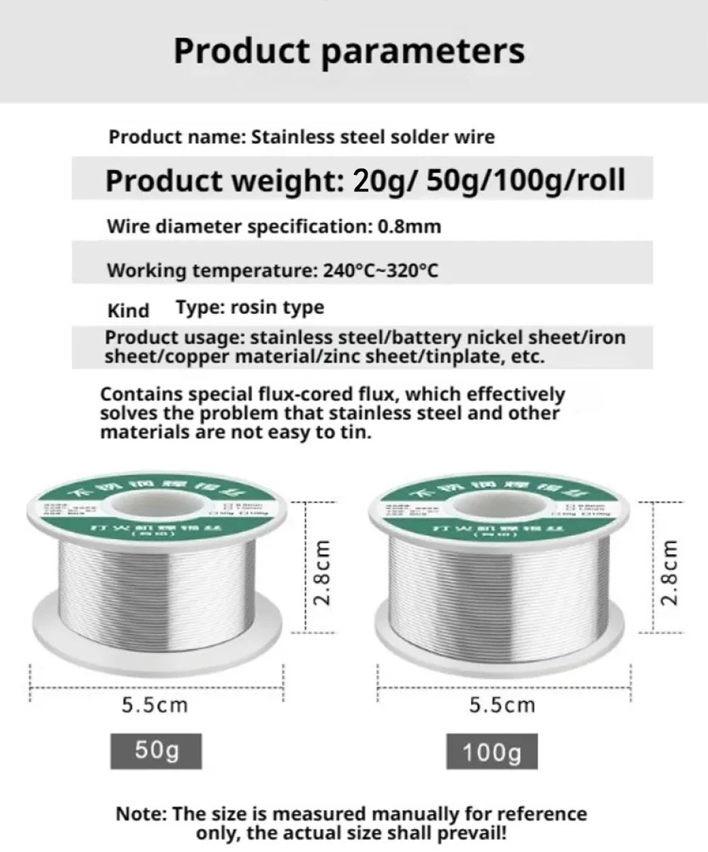 0.8mm 1.0mm 20g 50g 100g Soldering Tin Wire Tin Melt Rosin Core Solder Soldering Wire Roll No-clean FLUX 2.0%