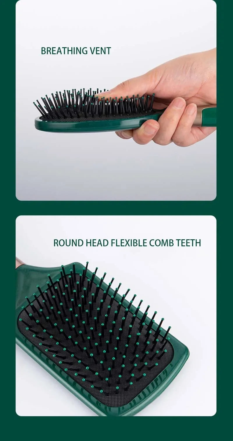 Anti-Static Oval round Air Cushion Comb Scalp Massage Exfoliating Tool for Salon SPA Professional Hair Styling Care Accessory