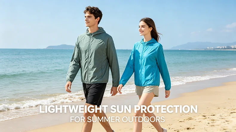 LNGXO Men Women Waterproof Hiking Jackets Sun Protection Windbreaker Camping Climbing Outdoor Rain Coat Unisex Portable Clothes