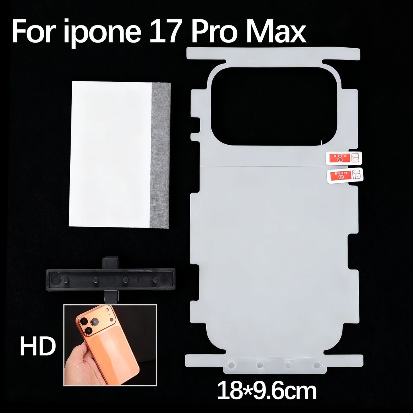 For iPhone 17 Pro Max Air 17Pro 17PM 17Air HD Side Frame Back Full Coverage Protective Film For iPhone17 Border Hydrogel Film - Shoppiline
